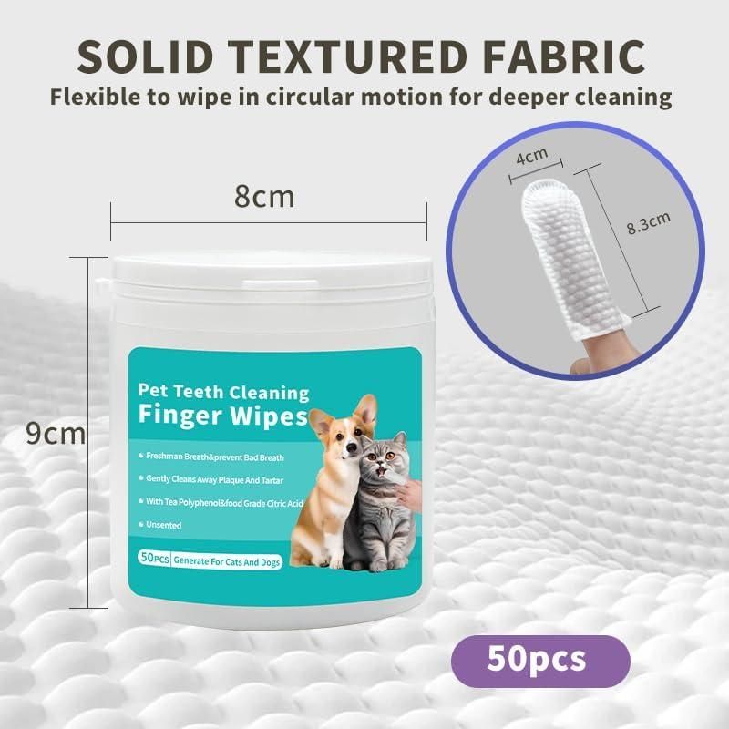 Pet Dental Wipes – 50 Wipes Pack