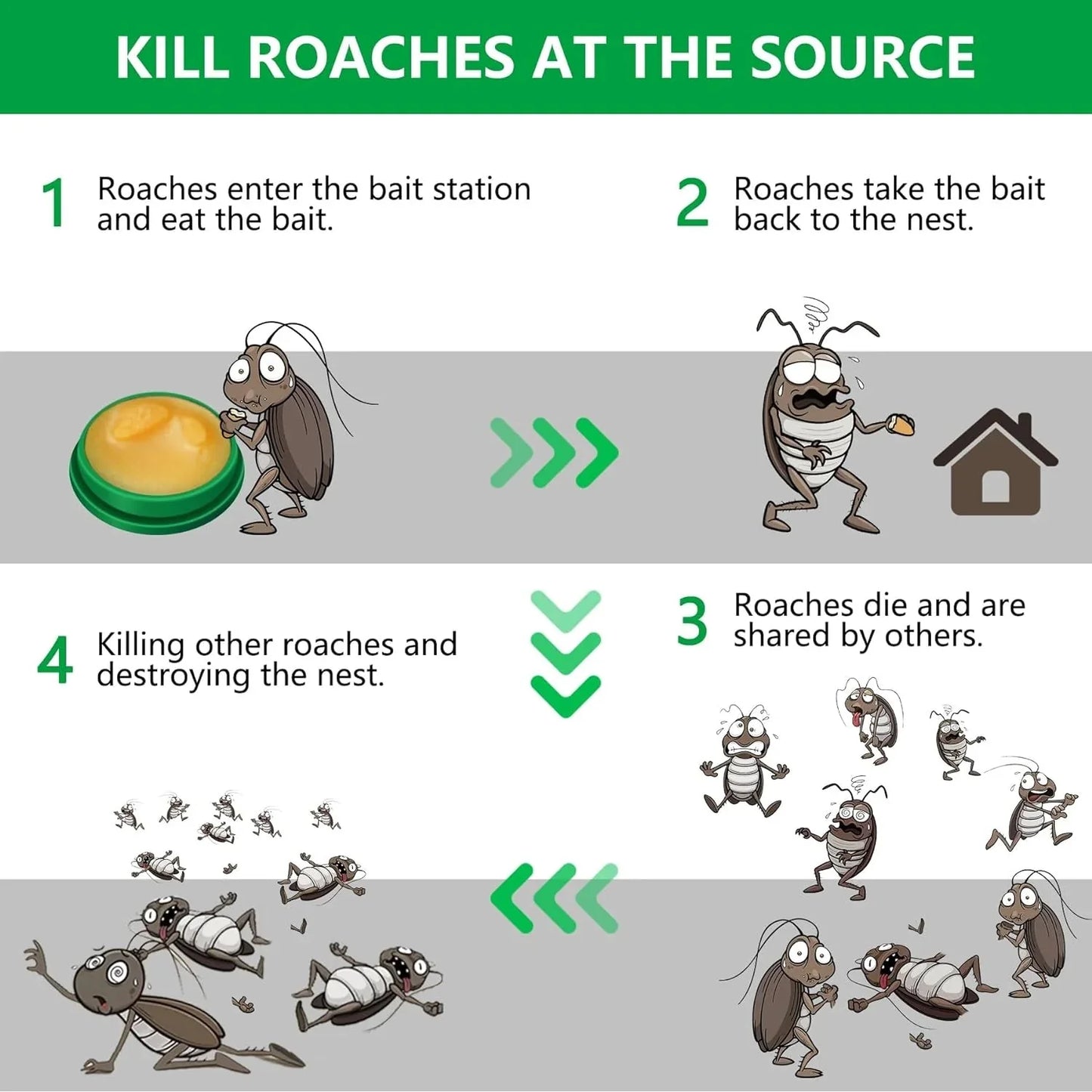 RoachShield Natural Gel β Safe & Powerful Cockroach Killer for Kitchens, Bathrooms & Cabinets