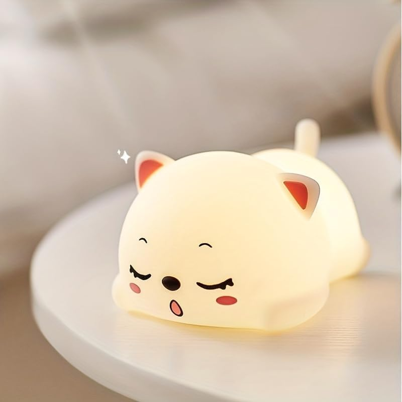 Silicon Snoring Cat Night Light Night Lamp