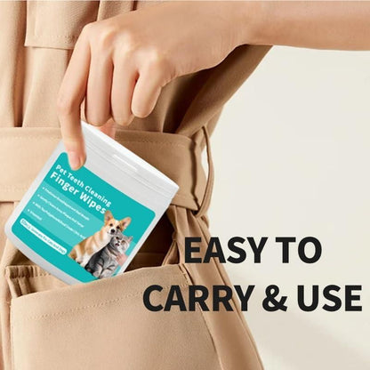 Pet Dental Wipes – 50 Wipes Pack