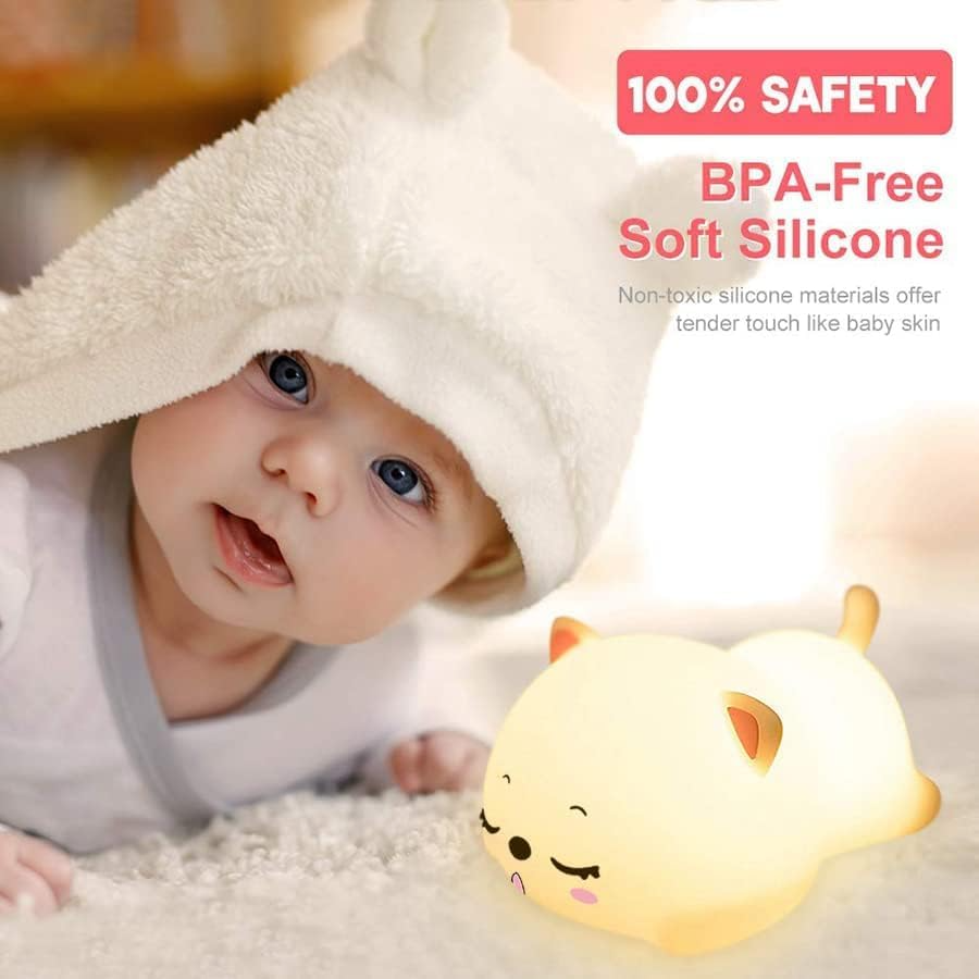 Silicon Snoring Cat Night Light Night Lamp