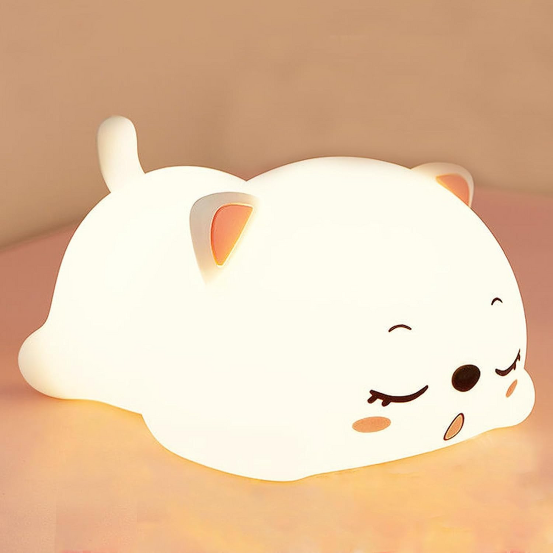 Silicon Snoring Cat Night Light Night Lamp