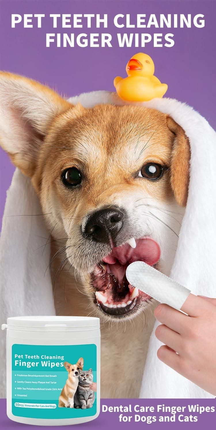 Pet Dental Wipes – 50 Wipes Pack