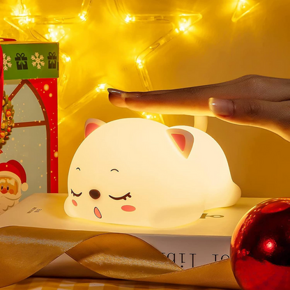Silicon Snoring Cat Night Light Night Lamp