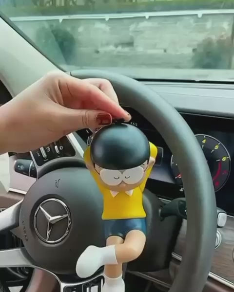 🎉 Fun Nobita Bobble Head 🚙 – Stick-On Dashboard Buddy for Every Ride!